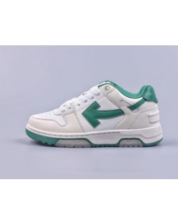 OFF-WHITE Out Of Office "OOO" Low TopsWhite Green 2021 AD0801-001